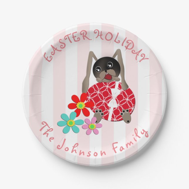 Plato De Papel Cuenca de Pascua, vacaciones de Pascua (Anverso)