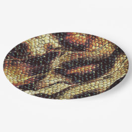 Plato De Papel ¿Cuero reptil con manchas amarillentas y marrones?
