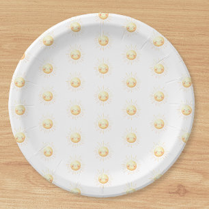 Plato De Papel Cuidada Colorcolor Amarillo Sunshine Boho Whimsica