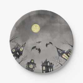 Plato De Papel Cuidada cuenca acuática Halloween Plate de papel