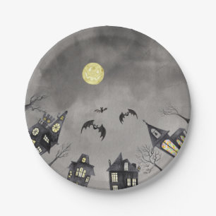 Plato De Papel Cuidada cuenca acuática Halloween Plate de papel