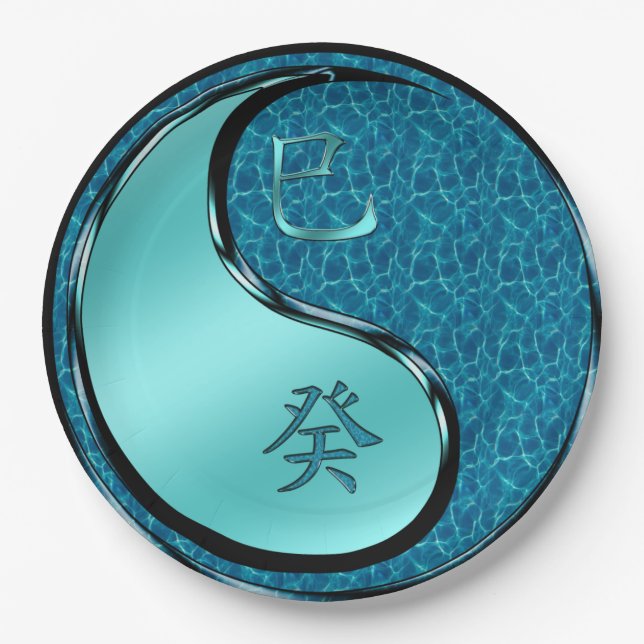 Plato De Papel Culebra de Agua (Anverso)