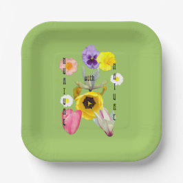 Plato De Papel Cultivar la Naturaleza Flores Bonitas
