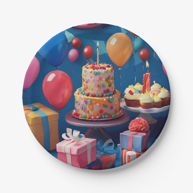 Plato De Papel Cumpleaños (Anverso)