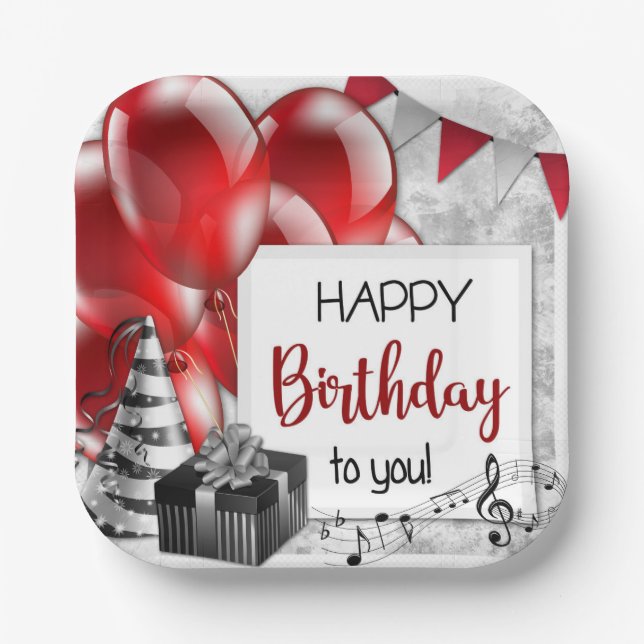 Plato De Papel Cumpleaños (Anverso)