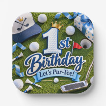 Cumpleaños 1er Cumpleaños ¡Vamos a Par-Tee Azul Ni