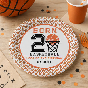 Plato De Papel Cumpleaños 2 de Baloncesto Deportes Niño cumple