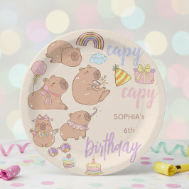 Plato De Papel Cumpleaños capy capy