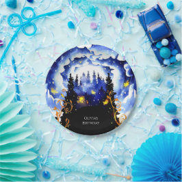 Plato De Papel Cumpleaños Celestial Whimsical Woodland