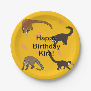 Plato De Papel Cumpleaños Coatis