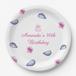 Plato De Papel Cumpleaños con ambiente griego