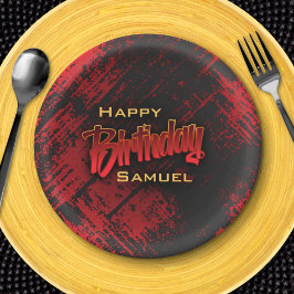 Plato De Papel Cumpleaños de adolescente