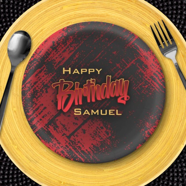 Plato De Papel Cumpleaños de adolescente (Subido por el creador)