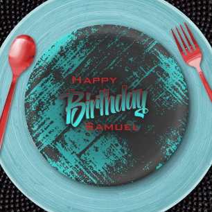 Plato De Papel Cumpleaños de adolescente