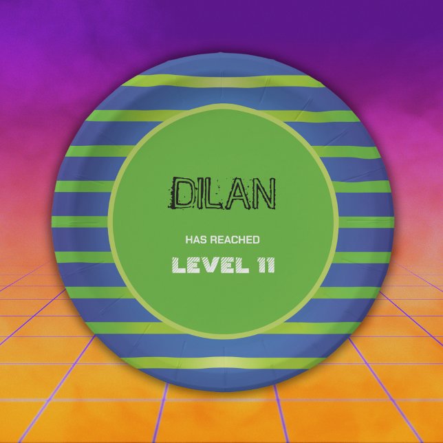 Plato De Papel cumpleaños de arcade, invitación de cumpleaños de  (Subido por el creador)