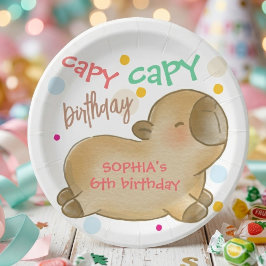 Plato De Papel Cumpleaños de capy carpincho