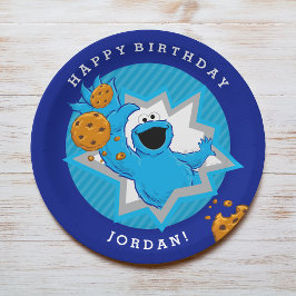 Plato De Papel Cumpleaños de Cookie Monster