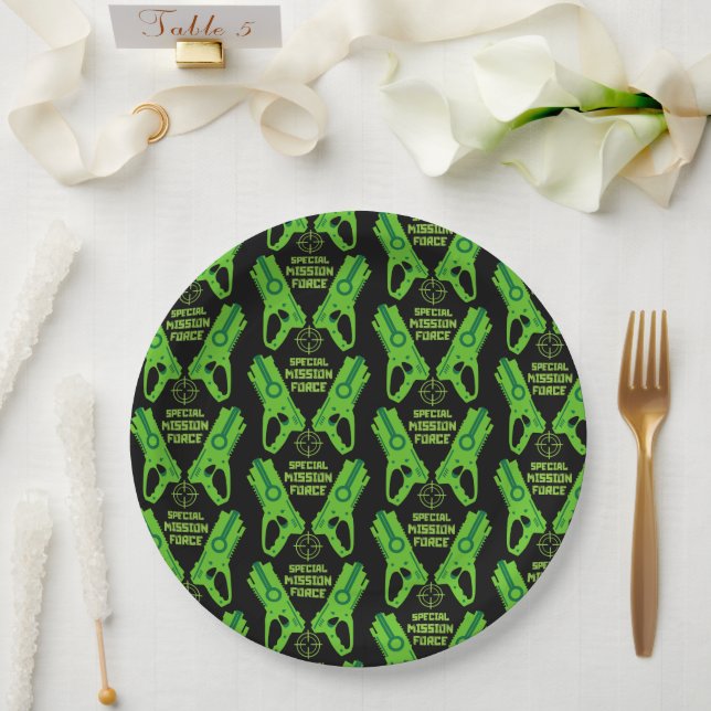 Plato De Papel Cumpleaños de Dart Gun Battle (Boda)