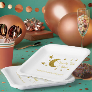 Plato De Papel Cumpleaños De Debajo De Las Estrellas