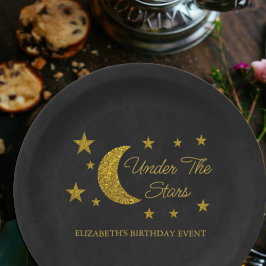 Plato De Papel Cumpleaños De Debajo De Las Estrellas