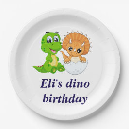 Plato De Papel cumpleaños de Dinosaur