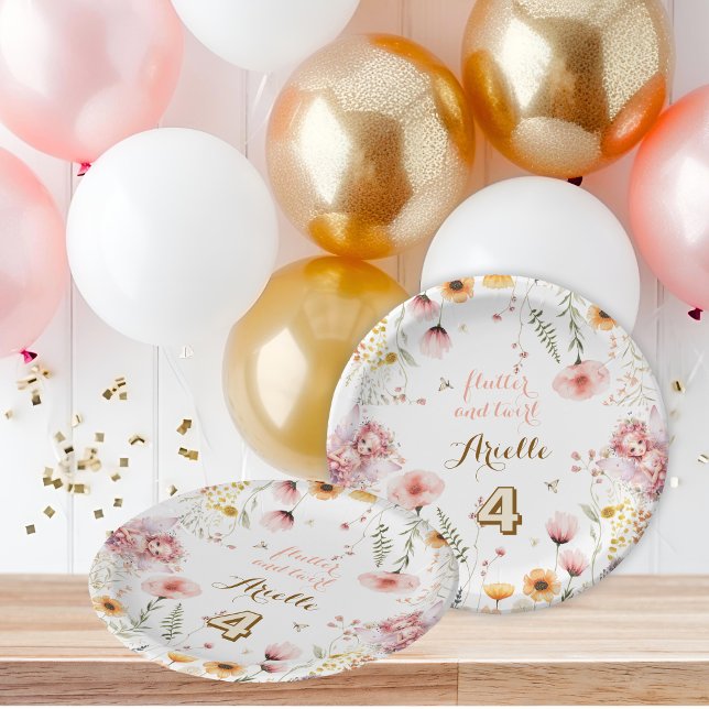 Plato De Papel Cumpleaños de fiesta de té de jardín floral de Had (Subido por el creador)