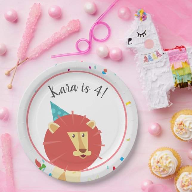 Plato De Papel Cumpleaños de fiestas Animales (Fiesta)