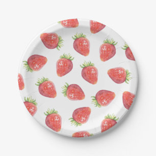 Plato De Papel Cumpleaños de Fresa o Baby Shower