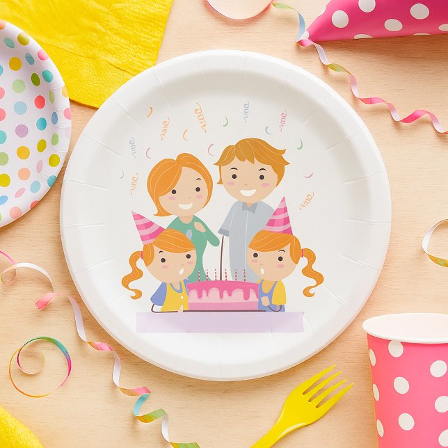 Plato De Papel Cumpleaños de gemelas (Subido por el creador)