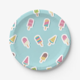 Plato De Papel Cumpleaños de Guay Summer Popsicle