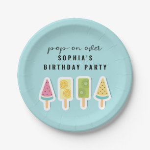 Plato De Papel Cumpleaños de Guay Summer Popsicle