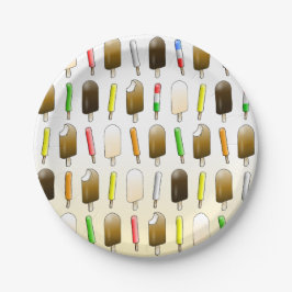 Plato De Papel Cumpleaños de Helado y Diversión