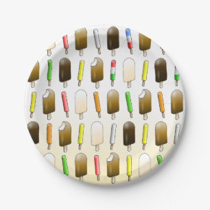 Plato De Papel Cumpleaños de Helado y Diversión