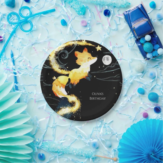 Plato De Papel Cumpleaños de Kids Woodland Fox (Fiesta)