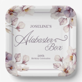 Plato De Papel Cumpleaños de la Caja de Alabaster