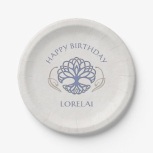 Plato De Papel Cumpleaños de la Fantasía Medieval Celta