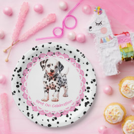 Plato De Papel Cumpleaños de la Impresión Dalmatiana | Fiesta bla