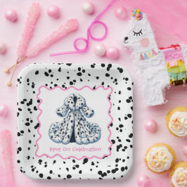 Plato De Papel Cumpleaños de la Impresión Dalmatiana | Fiesta bla