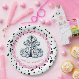 Plato De Papel Cumpleaños de la Impresión Dalmatiana | Fiesta bla