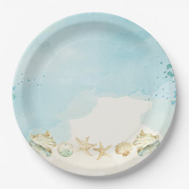 Plato De Papel Cumpleaños de la novia en la boda de destino de lo