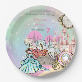 Plato De Papel Cumpleaños de la Princesa Cuta