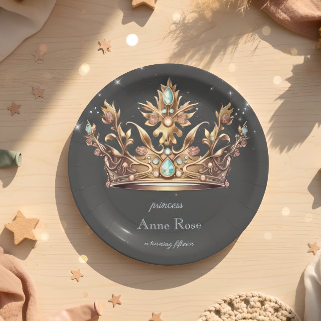 Plato De Papel Cumpleaños de la Princesa Real (Subido por el creador)