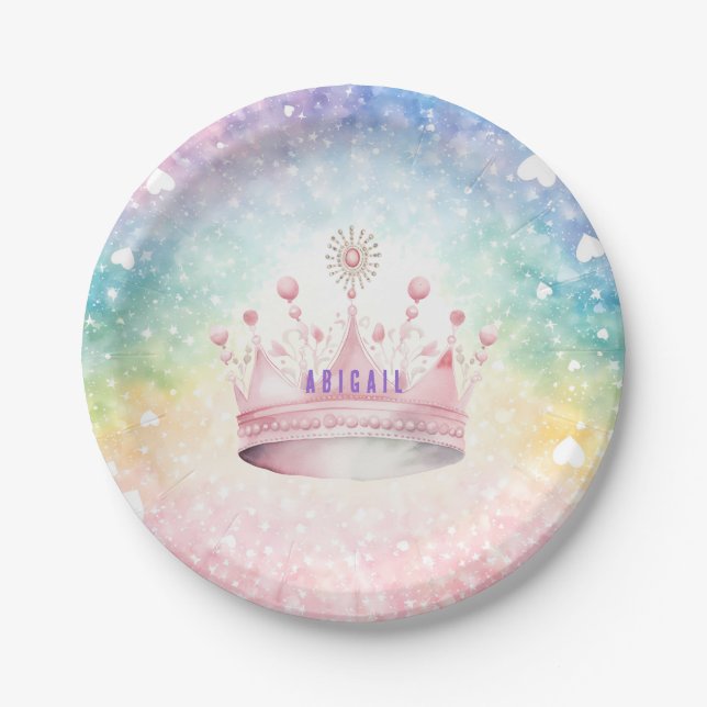 Plato De Papel Cumpleaños de la princesa Tiara (Anverso)