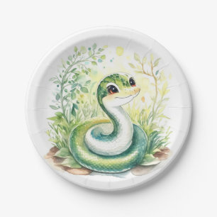 Plato De Papel Cumpleaños de la serpiente