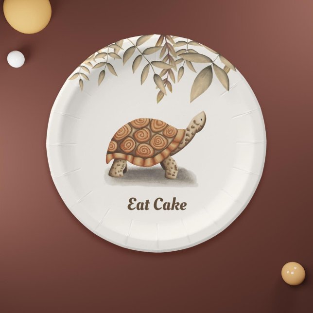 Plato De Papel Cumpleaños de la tortuga (Subido por el creador)