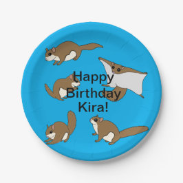 Plato De Papel Cumpleaños de las ardillas voladoras