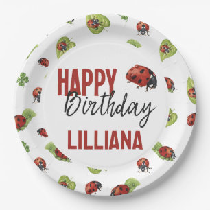 Plato De Papel Cumpleaños de Little Lady Ladybug, cualquier edad
