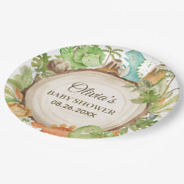 Plato De Papel Cumpleaños de los dinosaurios más amigables