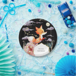 Plato De Papel Cumpleaños de los Niños Boho en Fox