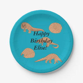 Plato De Papel Cumpleaños de los Pangolins